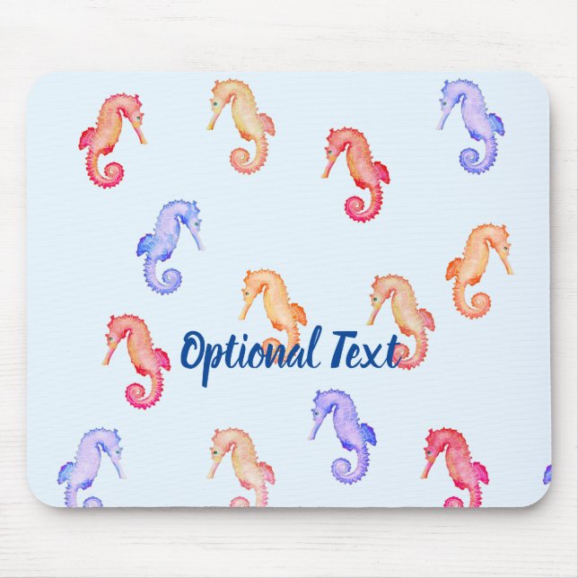 Colourful Seahorses Pattern   Mouse Pad (Front)
