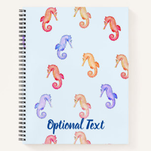 Colourful Seahorses Pattern  Notebook