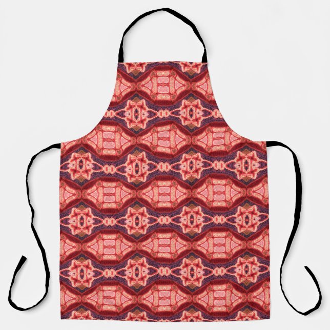 Colourful seamless embroidery pattern. Rainbow ika Apron (Front)