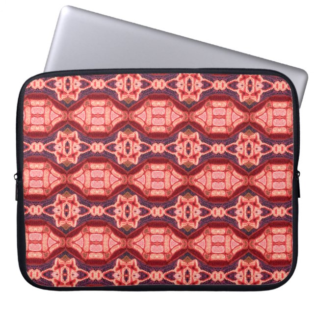 Colourful seamless embroidery pattern. Rainbow ika Laptop Sleeve (Front)