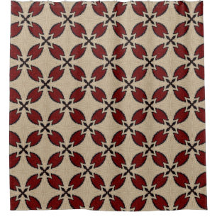 Colourful seamless geometric tile pattern abstract shower curtain