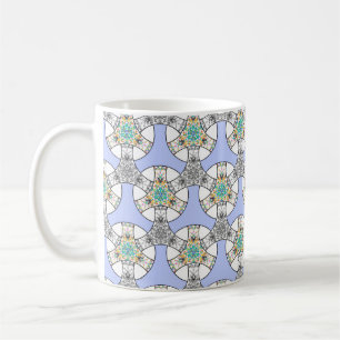 Colourful seamless mosaic interlacing stripes patt coffee mug