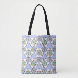 Colourful seamless mosaic interlacing stripes patt tote bag