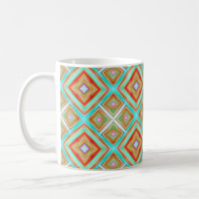 Colourful seamless pattern backgroundabstract, art coffee mug (Left)