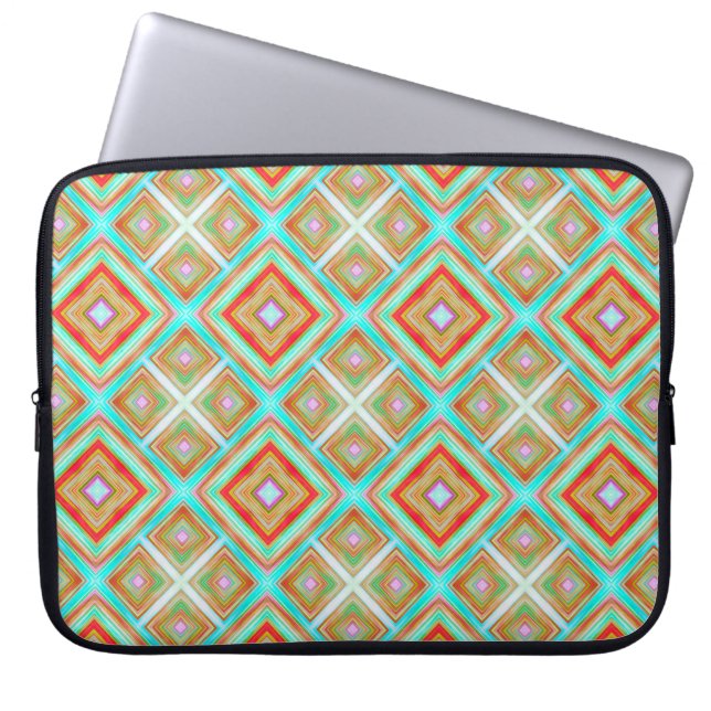 Colourful seamless pattern backgroundabstract, art laptop sleeve (Front)