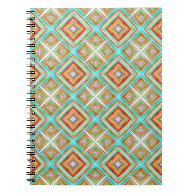 Colourful seamless pattern backgroundabstract, art notebook (Front)