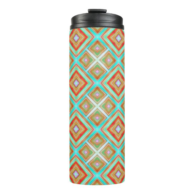 Colourful seamless pattern backgroundabstract, art thermal tumbler (Front)