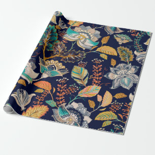 Colourful seamless pattern. Floral background. Flo Wrapping Paper