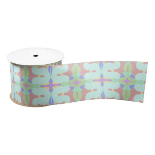 Colourful Seamless Pattern for gift Satin Ribbon