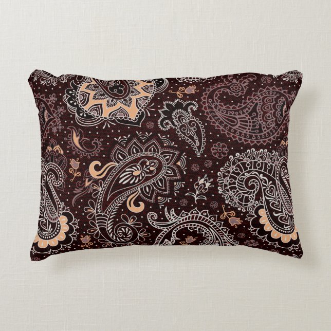 Colourful seamless pattern in paisley style. Vinta Decorative Cushion (Front)