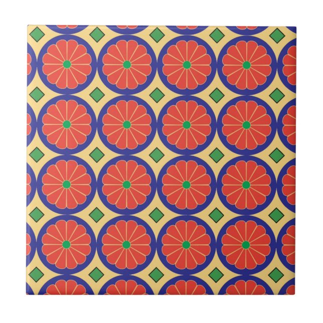 colourful seamless pattern string ceramic tile (Front)