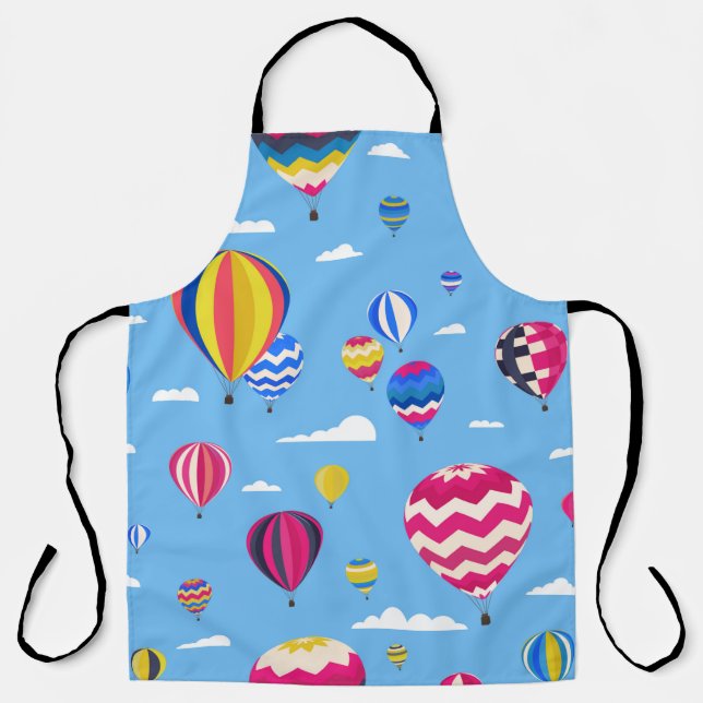 Colourful seamless pattern with air balloons and c apron (Front)