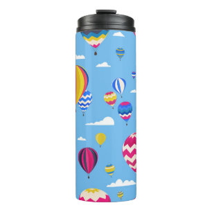 Colourful seamless pattern with air balloons and c thermal tumbler