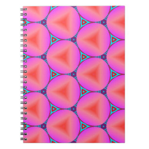 Colourful seamless pattern with simple geometric o notebook