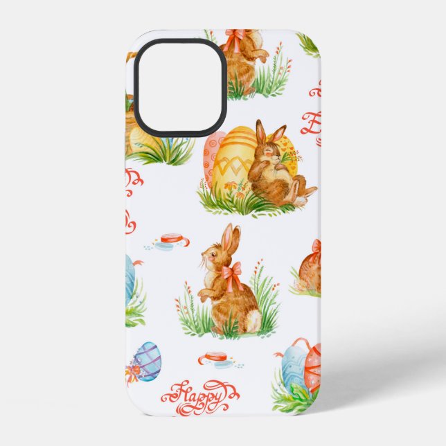 Colourful seamless pattern with spring easter conc iPhone case (Back)