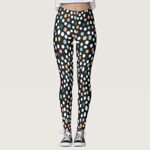 Colourful Seamless polka dots Pastel Pattern    Leggings