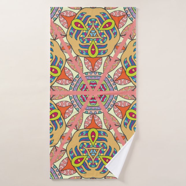 Colourful seamless triangle patchwork pattern. Abs Bath Towel (Bath Towel)