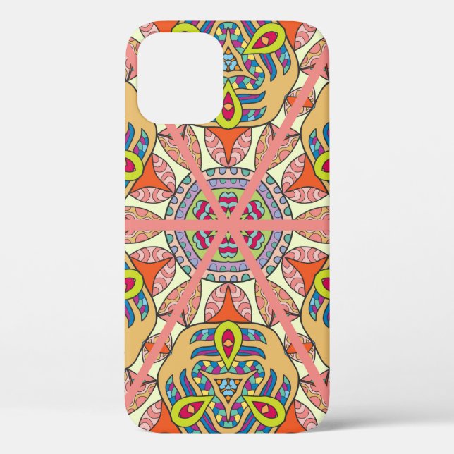 Colourful seamless triangle patchwork pattern. Abs Case-Mate iPhone Case (Back)