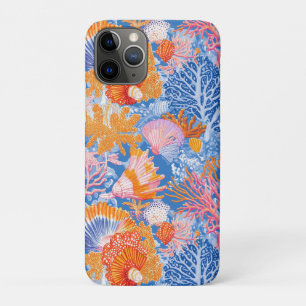Colourful Seashell Coral Turquoise Purple Ocean iPhone 11 Pro Case