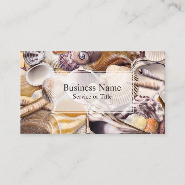 Colourful Seashells Business Card (Front)