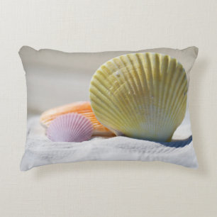 Colourful Seashells in the Sand Decorative Cushion