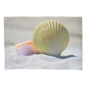 Colourful Seashells in the Sand Pillowcase