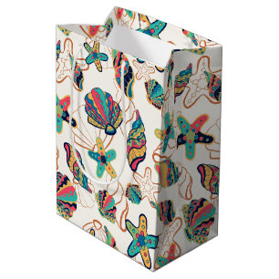 Colourful seashells medium gift bag
