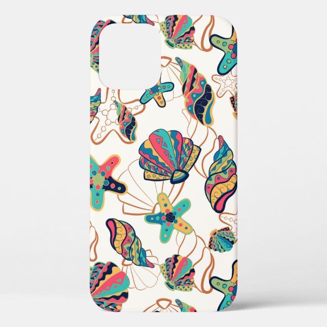 Colourful seashells seamless pattern Case-Mate iPhone case (Back)