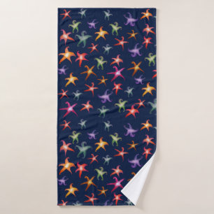 Colourful Seastars, Starfish Bathroom Towel Set