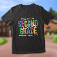 Colourful Second Grade Teacher Add Name
