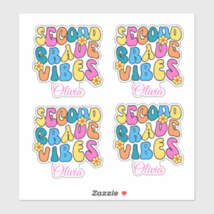 Colourful Second Grade Vibes Back to School Retro