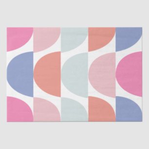 Colourful Semi Circle Abstract Geometric Pattern Tissue Paper