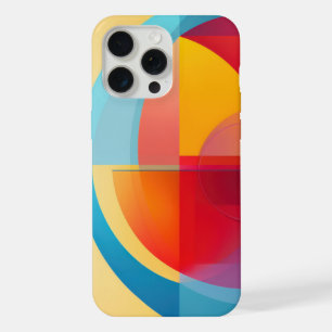 Colourful semi-circle shapes iPhone 15 pro max case