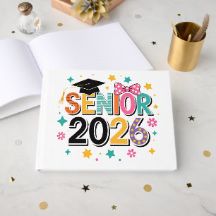 Colourful Senior Year Celebration Design Guest Book