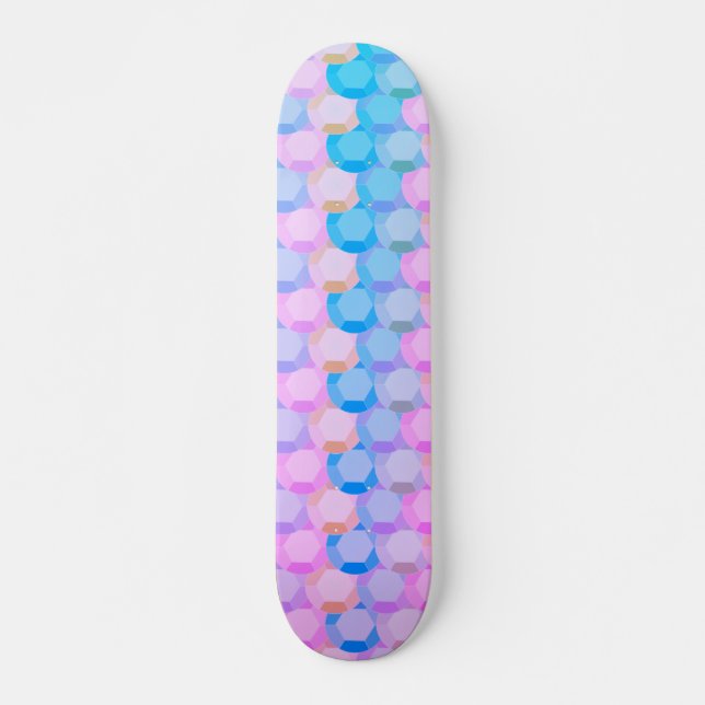 Colourful Sequins Skateboard (Front)
