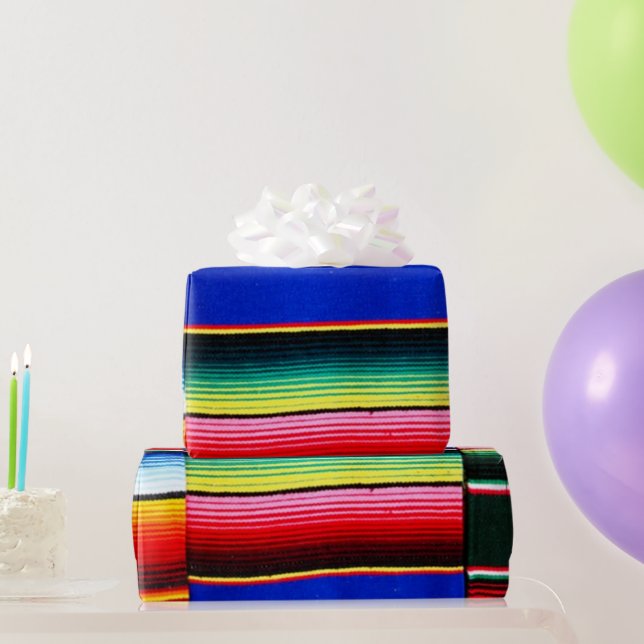 Colourful serape stripes wrapping paper (Party Gifts)