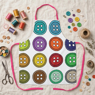 Colourful Sewing Buttons Fashion Tailor Apron