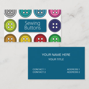Colourful Sewing Buttons Fashion Tailor Business Card