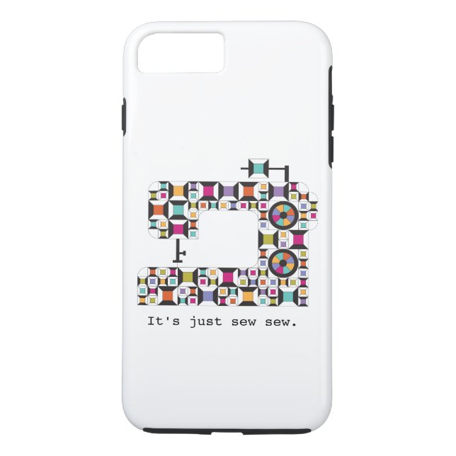 Colourful Sewing Machine Quilt Pattern Case-Mate iPhone Case (Back)