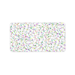 Colourful Sewing Pins White Dressmaker Seamstress Label