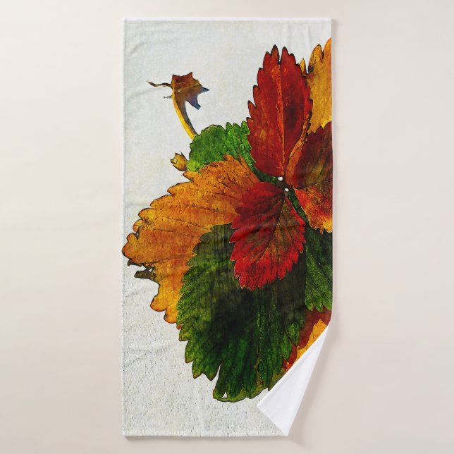 Colourful shades of autumn leaves   bath towel set (Bath Towel)