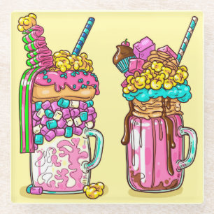 Colourful Shakes Glass Coaster