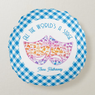 Colourful Shakespeare Icons Personalised Pillow