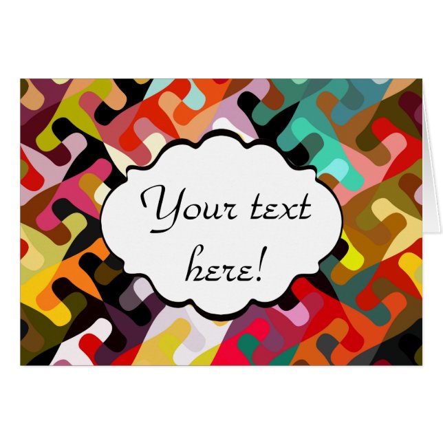 Colourful shapes abstract design (Front Horizontal)