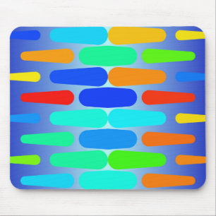 Colourful shapes abstract design mouse pad