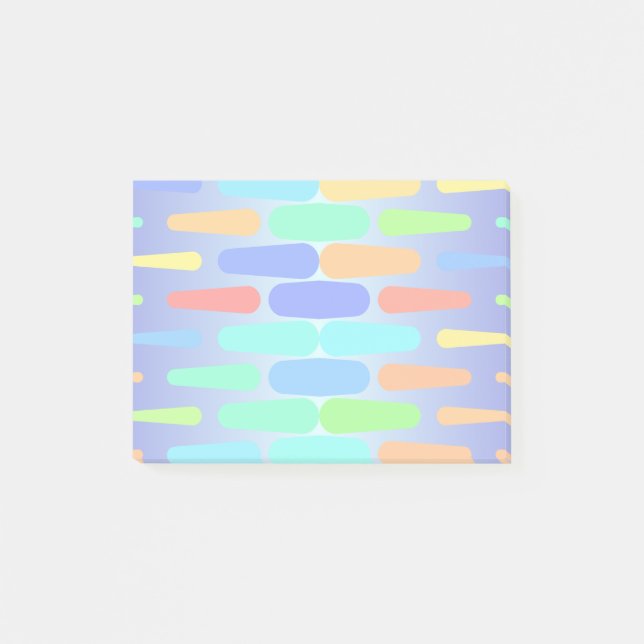 Colourful shapes abstract design post-it notes (Front)