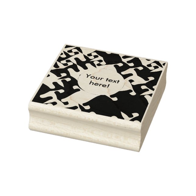 Colourful shapes abstract design rubber stamp (Stamp)