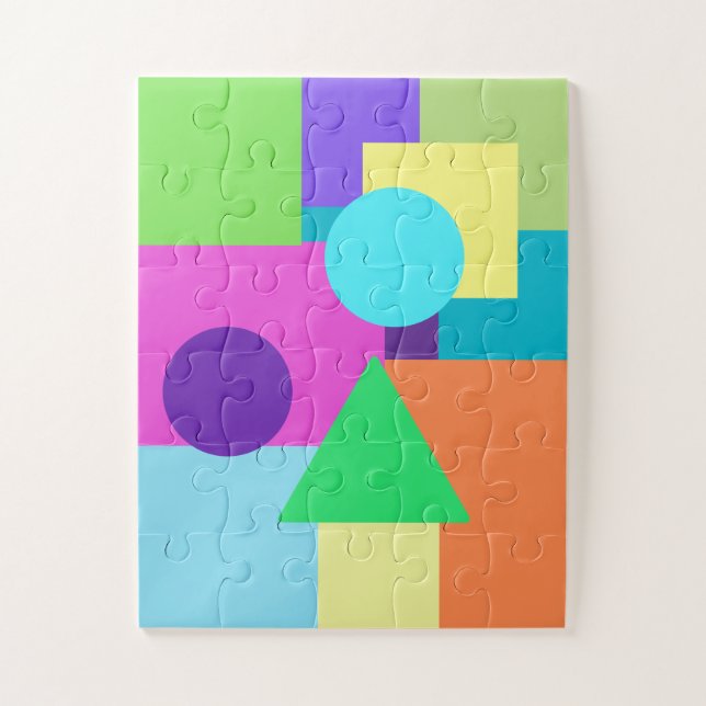 Colourful Shapes Easy Puzzle (Vertical)