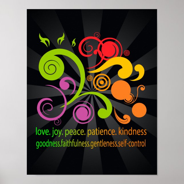 Colourful Shapes, Fruit of the Spirit Poster (Front)