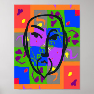 Colourful Shapes Matisse Style Poster